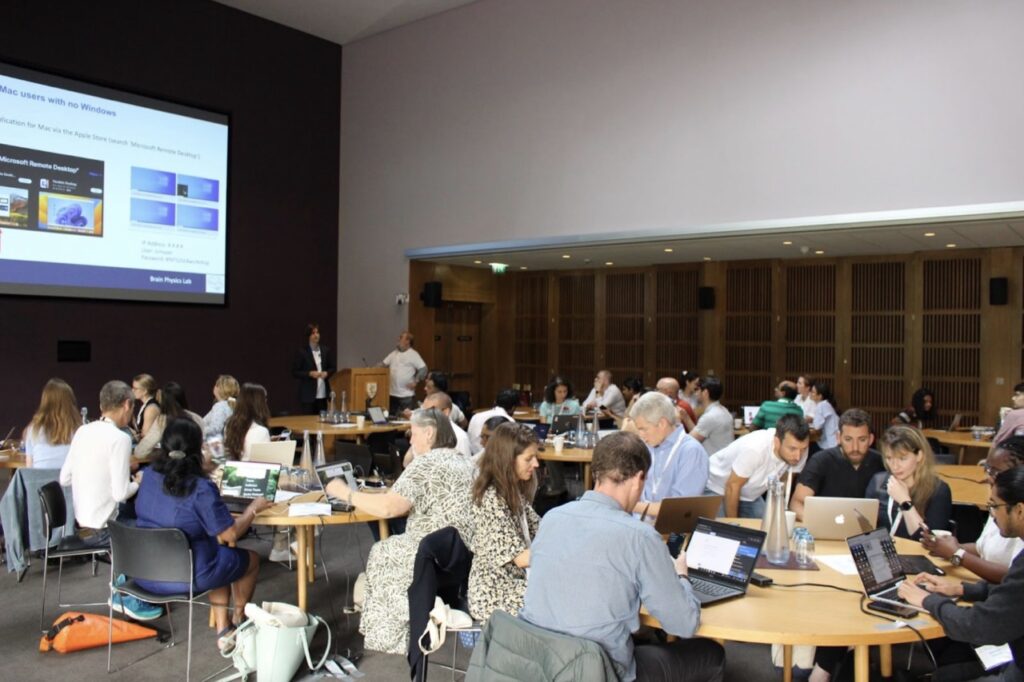 Peter Smielewski and Marek Czosnyka at the ICM+ 20th Anniversary Workshop prior to INTS 2024