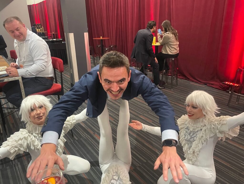 John McNamee (Precision Neuroscopics) joining the circus.